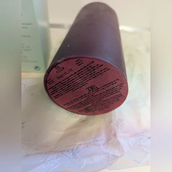 PARTYLITE Candle Mulberry Raspberry X3 Scented Pillar New NOS 4"X9" &  3" X 7" - Picture 8 of 10